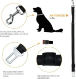 1PCS High Grade Dog Car Safety Belt Dog Safety Belt with Damping Belt and Reflective Line Adjustable Length Suitable Any Dog - Image 5