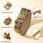 Adjustable Military Dog Collar Metal D-Ring and Buckle Working Dog Collar, Five-Level Adjustment for Medium and Large Dogs - Image 2