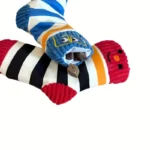 Novel Sock Style Plush Dog Toy Soft Fuzzy Interactive Play Doll Cute Eye Design Safe Bite Toy for Puppies Daily Entertainment - Image 5