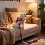 Cute No-Pull Dog Harness Set - Adjustable Red Christmas Pet Harness with Leash & Bowtie for Outdoor Walking - Image 5