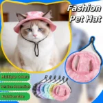Pet cat fishing hat - Fashionable and cute. Essential for your cat's summer outdoor outfit.
