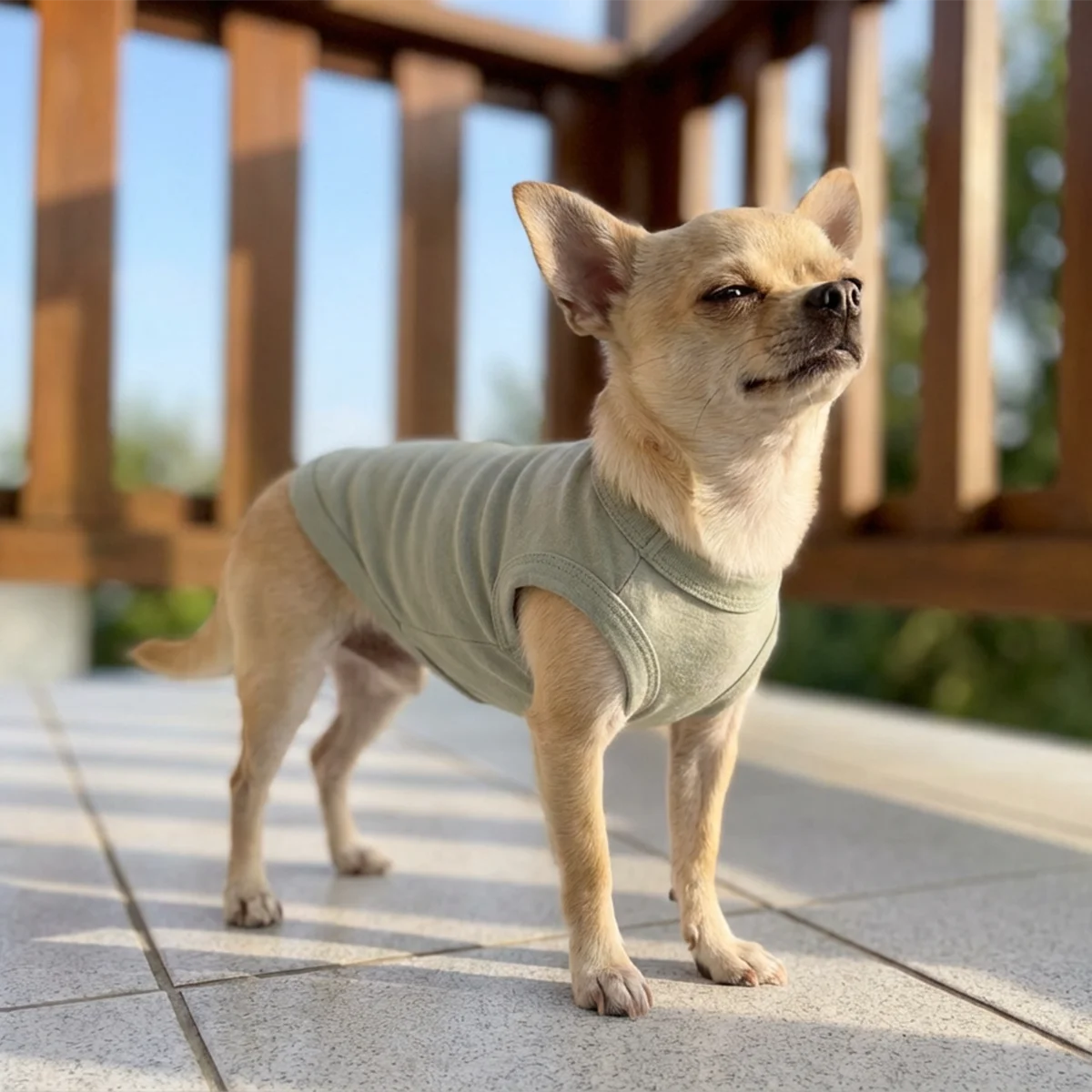 kf-S1c84a38537d24d5a806cbff574fb641ca Cotton Dog Tank Top, Solid Color Sleeveless Pet T-Shirt, Breathable Dog Clothes for Small Dogs Chihuahua Yorkie - Image 1