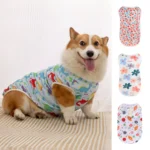 Cooling Summer Pet Dog Vest Cartoon Soft Cat Clothing Summer Casual Shirts Small Medium Large Dogs Puppy French Bulldog Clothes