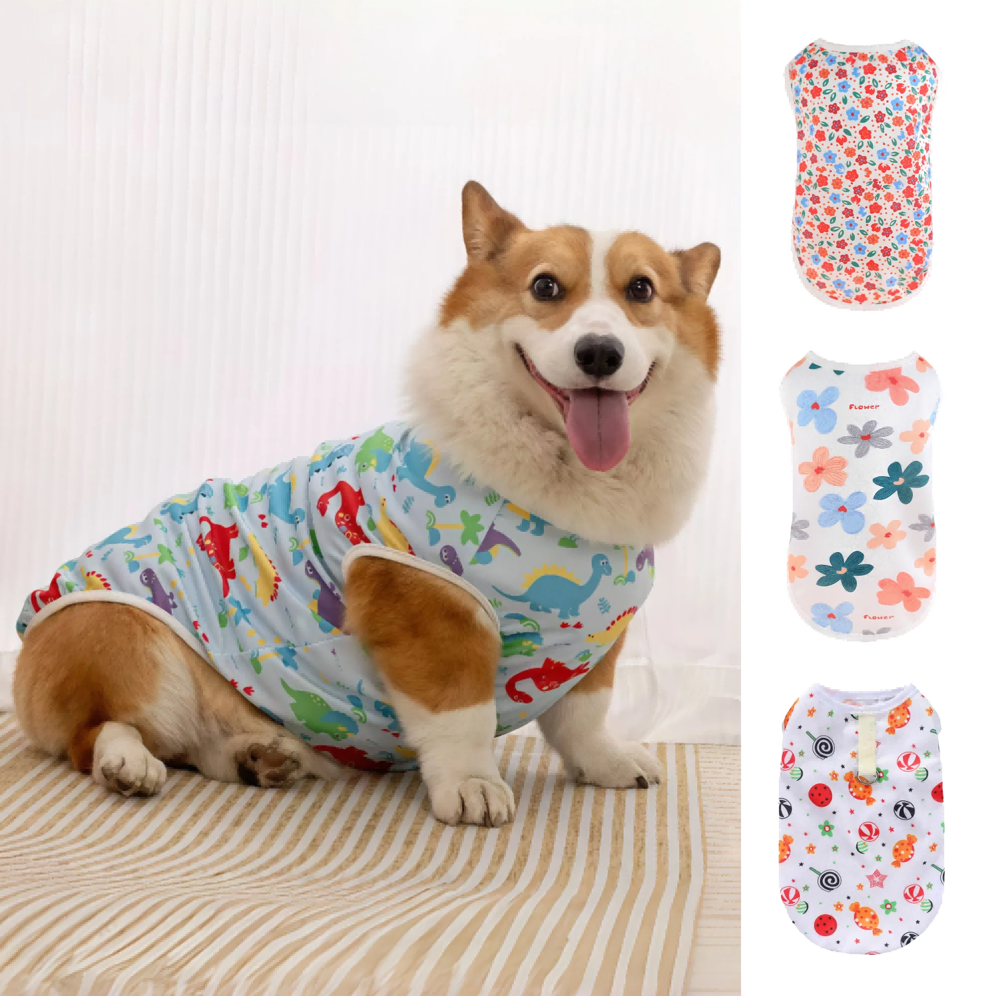 kf-S1d41773d5f93496e8dbeb77c75d23bd3r Cooling Summer Pet Dog Vest Cartoon Soft Cat Clothing Summer Casual Shirts Small Medium Large Dogs Puppy French Bulldog Clothes - Image 1