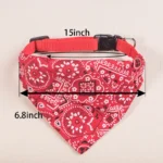 Adjustable Pet Puppy Cat Scarf Bandana Collar Neck Scarf For Small Dogs Kitten Saliva Towel PU Collar with Triangular Bandage - Image 3