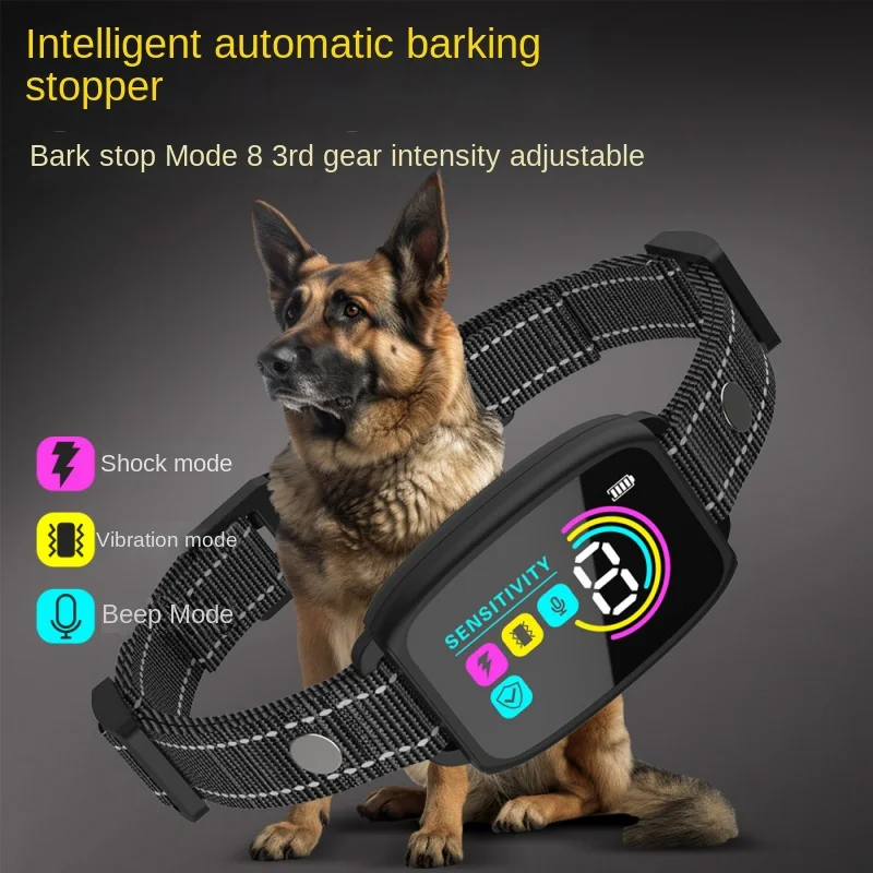 kf-S1df3f97c44374092ad28b29b242a43f90 Intelligent Dog Collar Anti Barking Automatic Stop Device Dog Training Electric Anti Disturbance Stop Barking Waterproof - Image 1