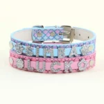 Bling Rhinestone Puppy Dog Collars Personalized Small Dogs Chihuahua Collar Custom Cat Necklace Free Name Charms Pet Accessories - Image 2