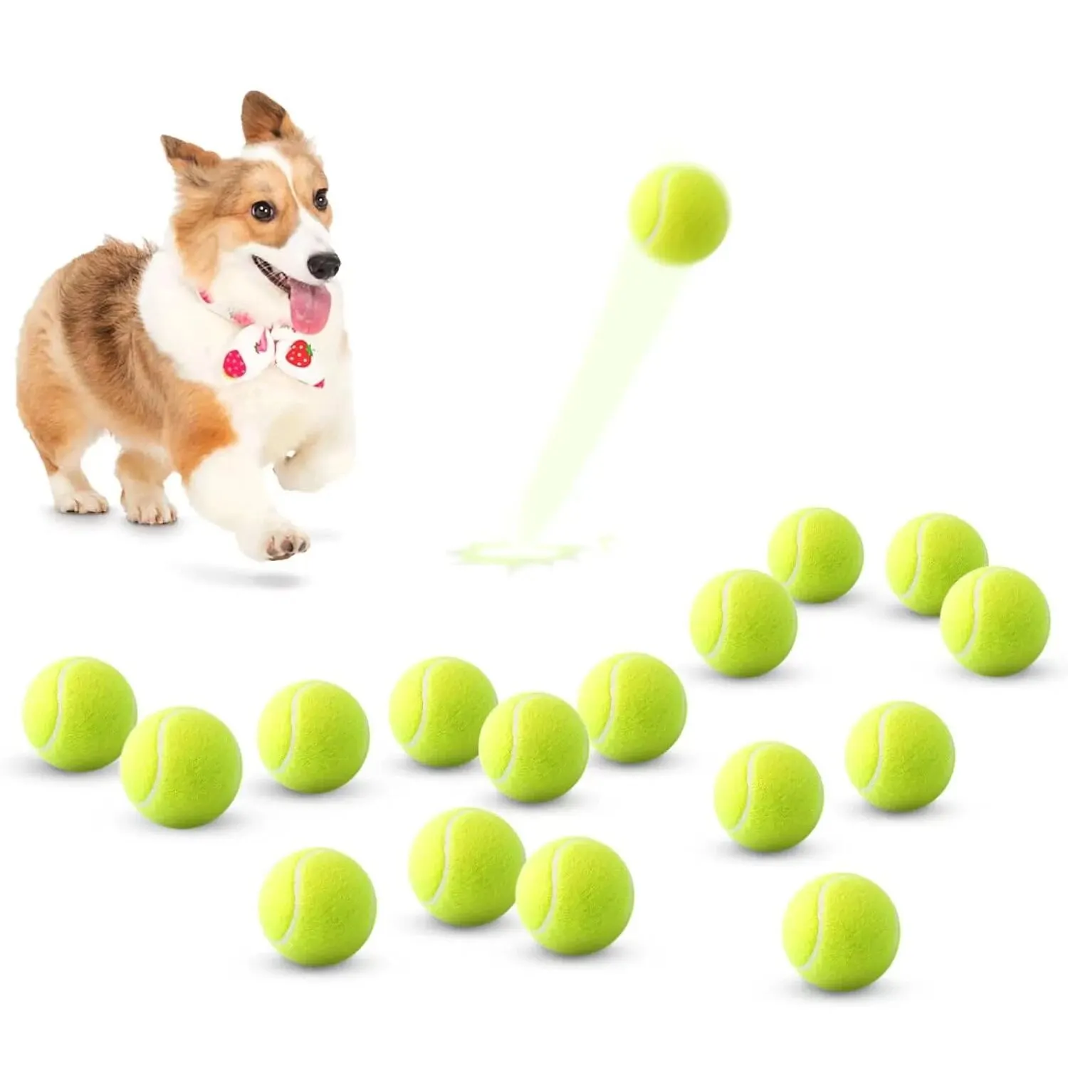 kf-S1e569b1d81cb4741946d31de84098ad5Q Tennis Balls for Dogs, 2-Inch Size, Compatible with Most Automatic Ball Launchers Idea for Small Dogs(12 Balls Only) - Image 1