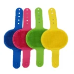 Soft Silicone Pet Bath Brush Massage Scrubber Foam Dispensing Wash Comb for Dog Cat Shower Cleaning Pet Grooming Care Supplies - Image 3