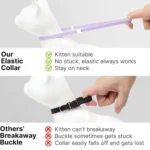 cute Safety Cat Collar Stretch Elastic Collars, Fashion Light Weight Kitten Collar for All Small Large Cat,Puppy Pet Accessories - Image 4