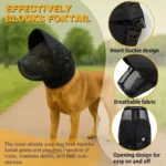 Breathable Mesh Dog Protective Mask Protective Veil Ear Shield Dog Headgear Polyester Dog Anti-Bite Mosquito Bite Prevention
