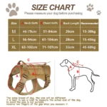 Tactical Dog Harness for Large Pet Harness No-Pull Service Vest Adjustable Military Dog Vest for Training Hunting Walking - Image 3