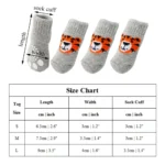 4Pcs Pet Cat Dog Floor Anti-slip Socks Autumn Winter Warm Soft Wool Socks Pet Kitten Puppy Anti-freeze Feet Paw Protector Socks - Image 6