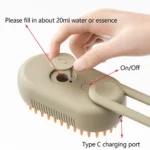 Dog Cat Steamy Brush Spray Massage 3 In1 Rechargeable Electric New Steam Brush Pet Removal Tangled And Loosse Combs Cleaner - Image 4