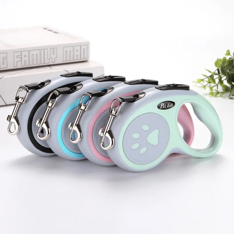kf-S215c988d898f49e5a3061295ea326c75s 3m 5m Nylon Dog Leash Automatic Retractable Durable Cat Lead Extending Puppy Walking Running Traction Roulette For Small Dogs - Image 1