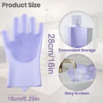 Pet Grooming Bathing Gloves Dog Cat Bathing Shampoo Scrubber Magic Massaging Cleaning Cleanner Sponge Silicon Hair Removal Glove - Image 2