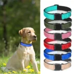 Reflective Dog Collar For Medium Large Dogs Soft Neoprene Padded Nylon Sturdy Adjustable Pets Collar for Medium Large Dogs - Image 2