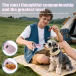 2-in-1 Portable Dog Water Bottle 285ML Stainless Steel&Silicon Leak-Proof Compact Dog Outside Travel Water Bottle for Small Dog - Image 3