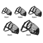 Soft Plastic and Leather Strong Dog Muzzle Basket Design Anti-biting Adjusting Straps Mask Dog Muzzle for Small Medium Large Dog - Image 6