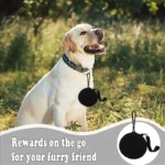 1Pc Silicone Pet Treat Pouch Portable Travel Training Bag Round Silicone Snack Bag for Dogs and Cats Pet accessories - Image 4