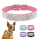 Dog Collar Crystal Glitter Rhinestone Pet Collars Zinc Alloy Buckle Collar For Small Medium Dogs Cats Chihuahua Pug Dog Collar - Image 4