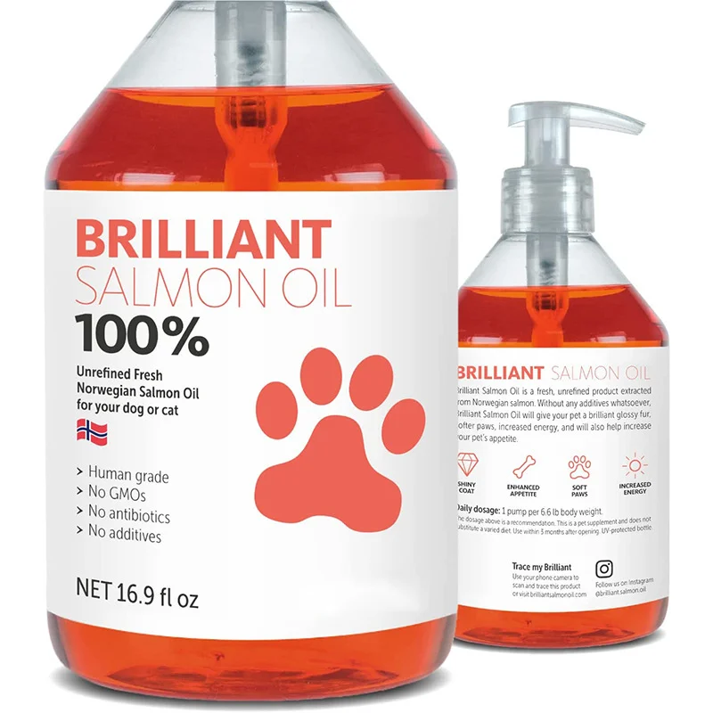 kf-S23b9fffdc5b94433b184f18b2631ca928 200ml Salmon Fish Oil for Pets, 21 Omega Fatty Acids, Natural Nutritional Supplement for Dogs and Cats - Image 1