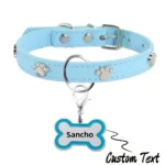Engraved Dog Collar with Name & Phone Number Adjustable Custom Puppy Collar Pet ID Tag for Small Medium Large Dogs & Cats Collar - Image 2
