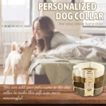 1pc Personalized Dog Collar Velvet, Engraving Custom Name Phone Number ID Tag, Soft Comfy Adjustable Collars For Small Medium La - Image 6