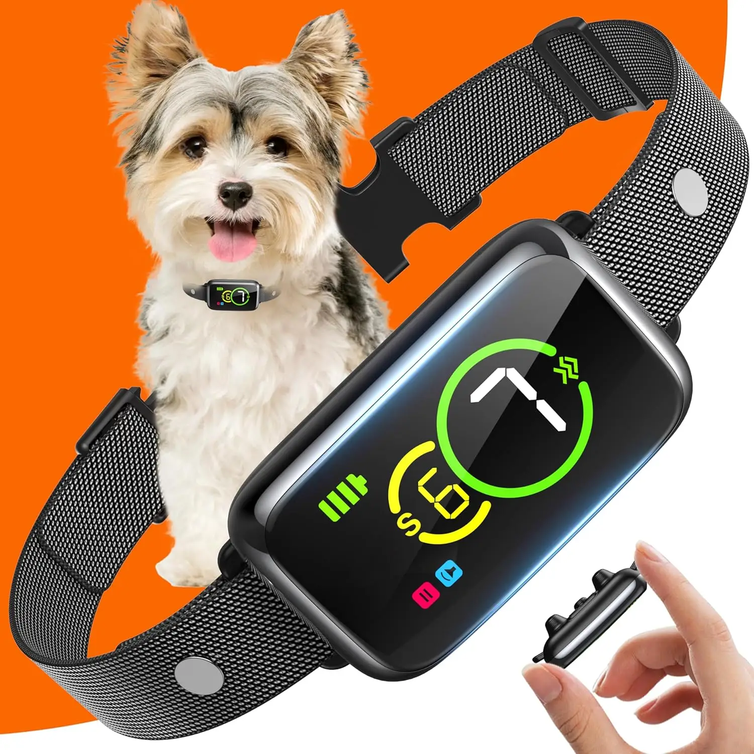 kf-S250c0d40b6a842679fa035c01779b267e Dog Bark Collar,Small Medium Large Dog Smart Bark Collar,Adjustable Beep Vibration Modes & 7 Sensitivity, Automatic Anti Barking - Image 1