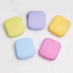 1pcs Mini Square Contact Lens Case with Mirror for Women Colorful Lens Box Eye Container Lovely Travel Kits - Image 5
