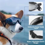 Dog UV protective goggles, suitable for medium to large dogs, dust, wind, and snow resistant for outdoor eyes - Image 4