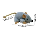 Plush Cat Toy Mouse Realistic Moving Tail with Sound Interactive Kitten Toys for Indoor Cats Hunting Game Play Pet Supplies - Image 6