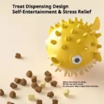 Bouncing Fish Built In Bell Pet Toy Treat Dispensing Chew Ball Molar Interactive Play Toy For Puppy All Size Dogs Relieve Boredo - Image 6