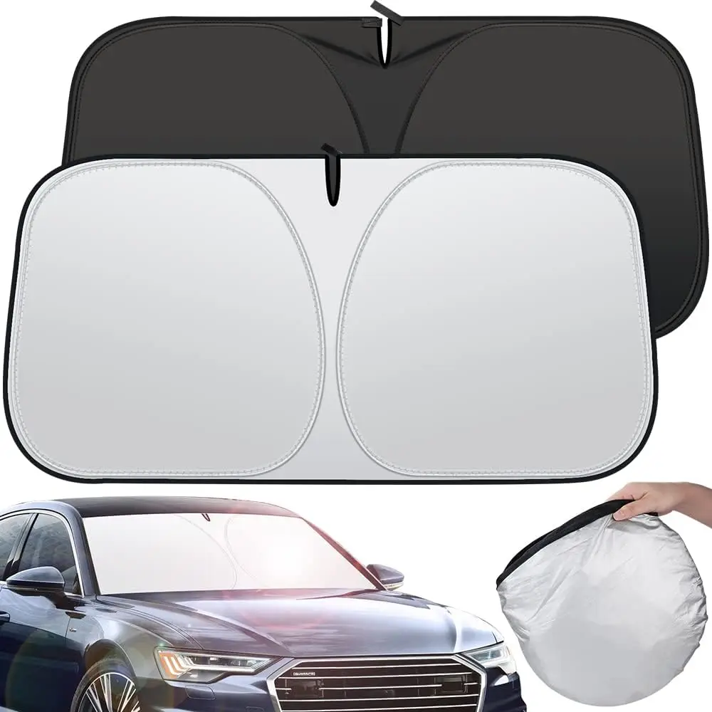 kf-S25e762d2a2a54a5daa5bac5c0d908af69 Auto Folding Sun Shade Windshield Visor Cover Car Front Window Sunshade UV Protection Summer Styling Accessories - Image 1
