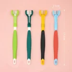 Three Sided Pet Toothbrush Three-Head Multi-angle Toothbrush Cleaning Dog Cat Brush Bad Breath Teeth Care Tool Cleaning Mouth - Image 5