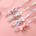 Lattice Bow Pet Cat Collar with Bell Adjustable Pet Collar Bownot Safety Necklace for Puppy Kitten Cat Cute Pattern Pet Supplies - Image 5