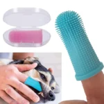 Pet Finger Toothbrush Kit Non-Toxic Silicone Dental Cleaning Tool for Dogs Cats Puppies Tartar Removal Bad Breath Care Cleaning