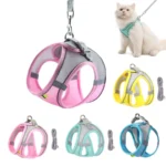Dog Harness Leash Set for Small Dogs French Bulldog Chihuahua Pug Outdoor Walking Lead Leash Adjustable Puppy Cat Harness Vest - Image 2