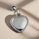 Custom Engraved Personalized Gold Plated Heart Dog Tag with Clear Rhinestones Pet ID Name for Cats Unique Gift Collar Charm Pet - Image 2