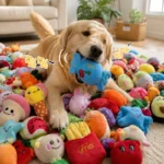 Dog Squeaky Toys Plush Animal Fruit Food Toy Durable Chew Interactive Toys Small Medium Dogs Cats Puppy Pet Supplies