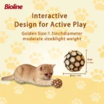 Cat Toy Ball Matatabi Catnip Cat Toy Ball for Cats Catnip Toys Indoor Cats Kitten Cleaning Teeth Molar Silvervine Cat Chew Toy - Image 3