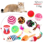 DualPet Kitten Toys Variety Cat Toy Combination Set Cat Toy Funny Cat Stick Sisal Mouse Bell Ball Cat Supplies 20 Piece Set - Image 3