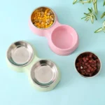 Double Pet Bowls Dog Food Water Feeder Stainless Steel Pet Drinking Dish Feeder Cat Puppy Feeding Supplies Small Dog Accessories - Image 5
