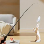 Extended Telescopic Cat Stick Cat Toys 1.8m Scratch Resistant Pet Accessories Telescopic Fishing Rod with Feather for Active Cat - Image 3