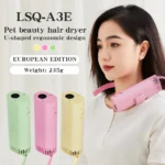 High-Power Silent Pet Hair Dryer with Beauty Bristles Quick Blow Portable Dog Grooming Tool Universal with Hanging Neck Desi