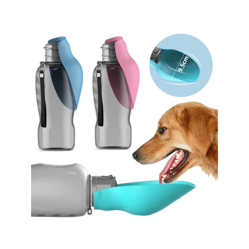 kf-S2b76d42835214ce9b48e5ca9218f717eT 800ML Large Dog Water Bottle Dispenser For Small Big Dogs Portable Travel Pet Drinking Bowls Bulldog Labrador Feeder Supplies - Image 1