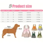 Dog Cat Dress Spring/Summer Strap Dress Daisy Princess Style Teddy Pomeranian Puppy Small Dog - Image 3