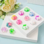 10pcs Mini Cute Cat Claw Plush Pinch Fun Colorful Halloween Christmas Party Pack Fillers for Pressure Reduction Cartoon Style - Image 3