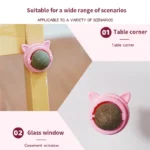 Cats Catnip Cat Toy Natural Ball Removal Cat Grass Treats to Improve Digestion Wall Sticker Scratch Itchy Treat Healthy Supplie - Image 4