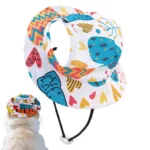 1PC Pet Sun Hat Adjustable Pet Sun Hat Cat Dog Breathable Dog Sunshade Hats Outdoor Travel Pet Fisherman Hat Sun Protection